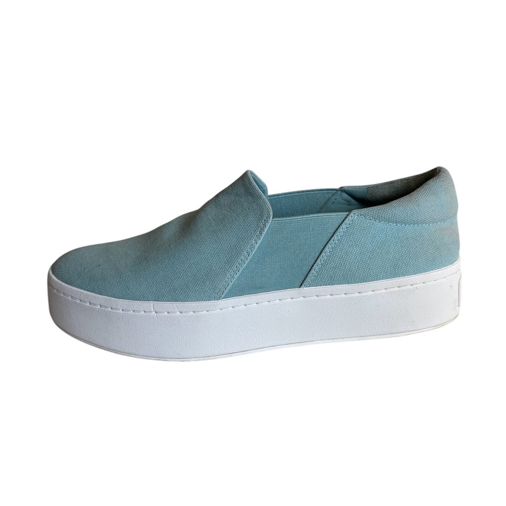 Vince Light Blue Slip-On sneakers Featurlng a thickโ white rubber, textile upper